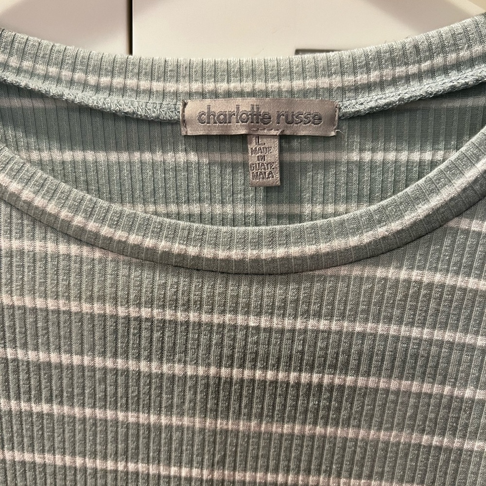 Charlotte Russe bodysuit short sleeve sz L - Picture 2 of 5